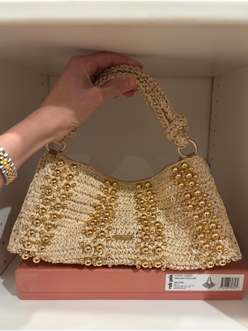 Authentic Cult Gaia Hera Nano Raffia Bag